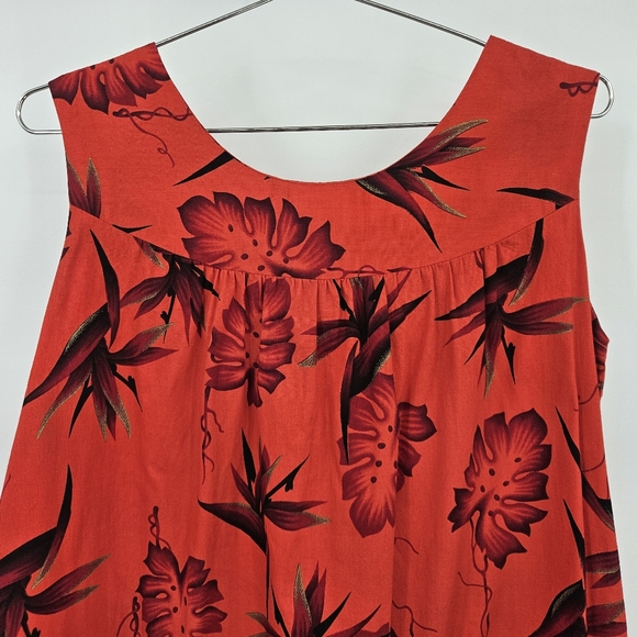Vintage Ui-Maikai Hawaiian Dress 60s Cotton Medium - Picture 4 of 8